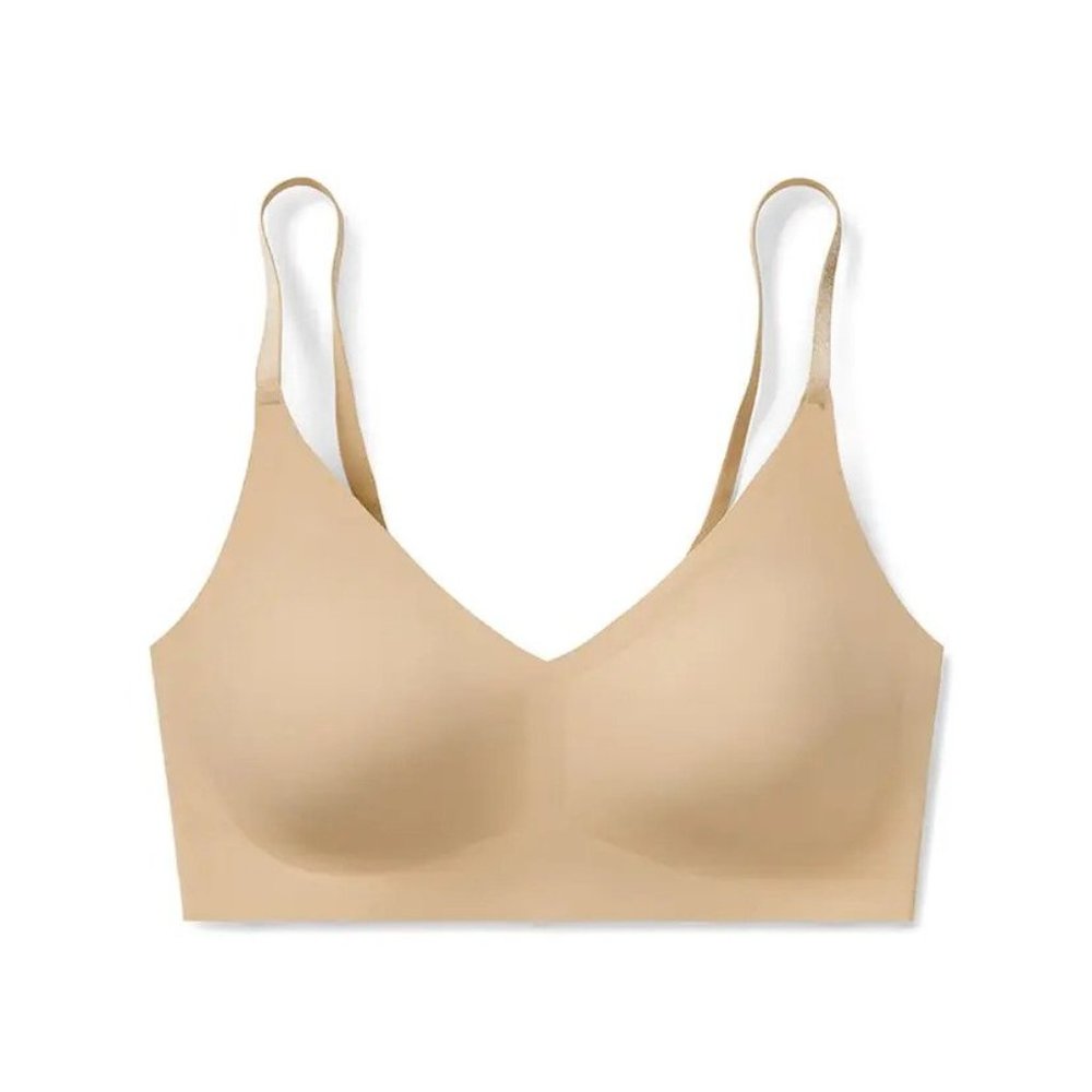 TRUE & CO. True Everybody TRIANGLE Bra Adjustable Straps Desert Tan XS New